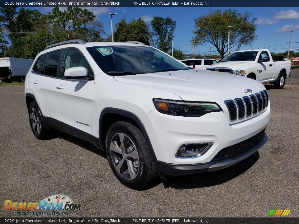 2020 Jeep Cherokee Limited 4x4 Bright White / Ski Gray/Black Photo #1