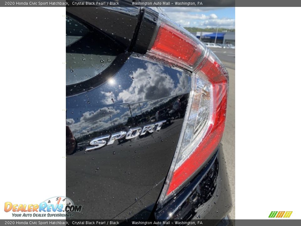 2020 Honda Civic Sport Hatchback Crystal Black Pearl / Black Photo #22