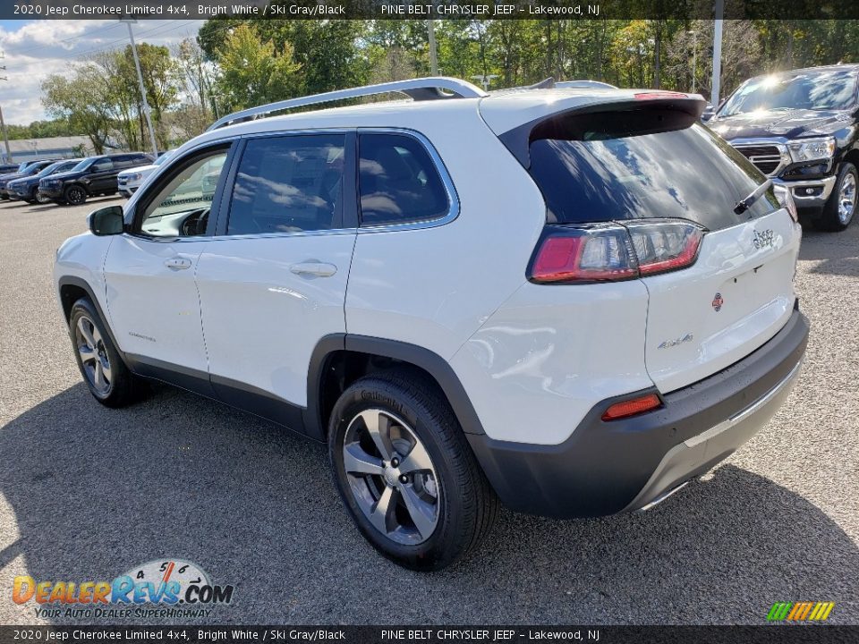 2020 Jeep Cherokee Limited 4x4 Bright White / Ski Gray/Black Photo #4