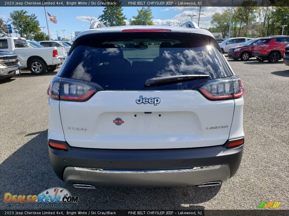 2020 Jeep Cherokee Limited 4x4 Bright White / Ski Gray/Black Photo #5