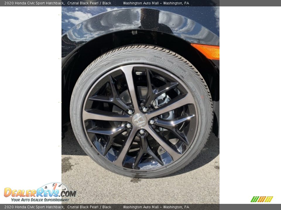 2020 Honda Civic Sport Hatchback Crystal Black Pearl / Black Photo #29