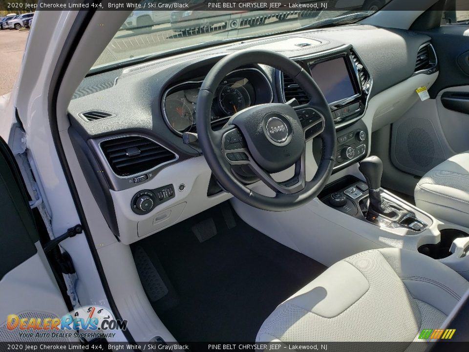 2020 Jeep Cherokee Limited 4x4 Bright White / Ski Gray/Black Photo #7