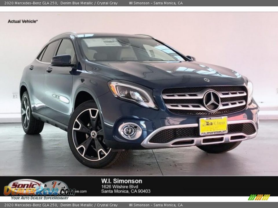 2020 Mercedes-Benz GLA 250 Denim Blue Metallic / Crystal Gray Photo #1