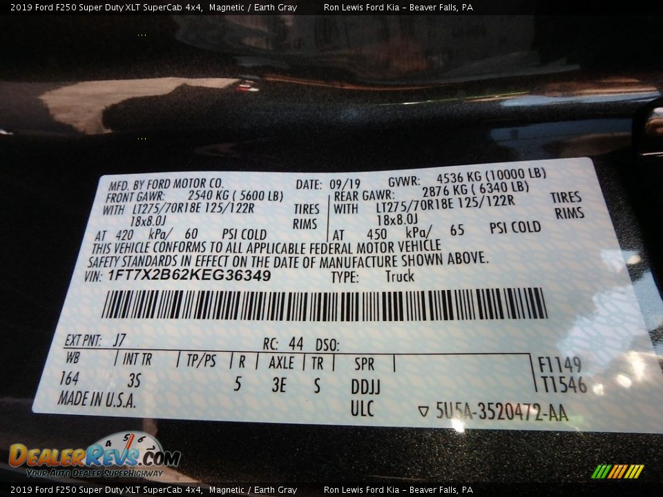 2019 Ford F250 Super Duty XLT SuperCab 4x4 Magnetic / Earth Gray Photo #10