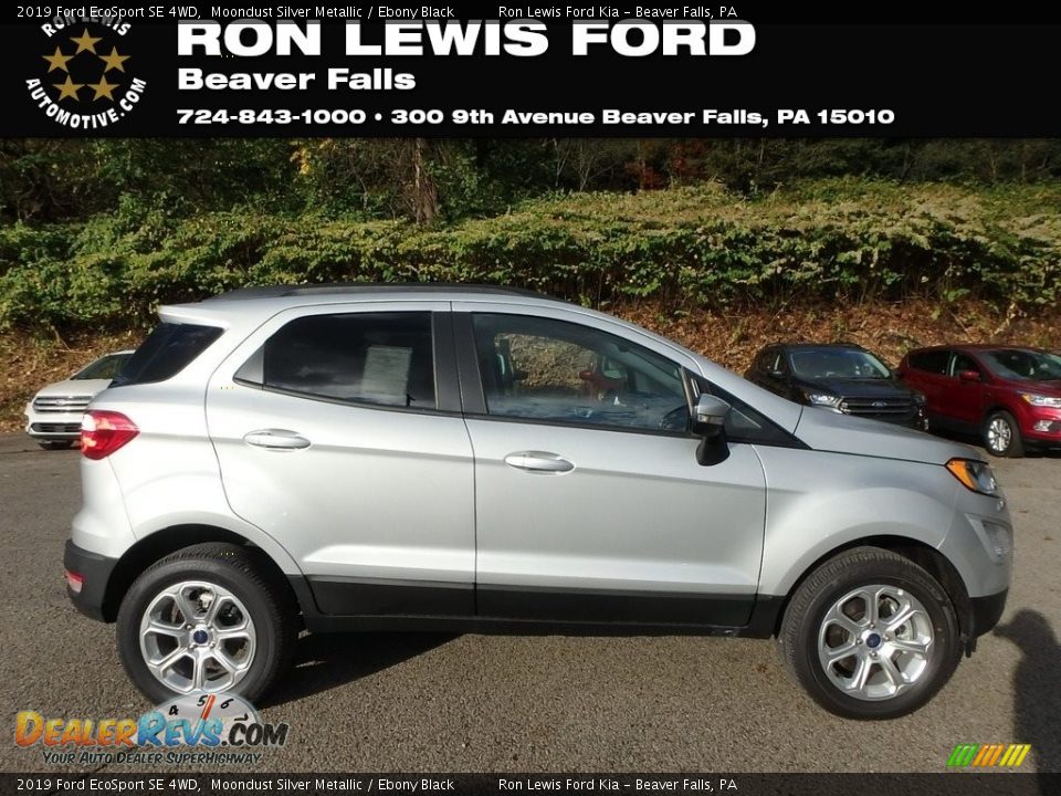 2019 Ford EcoSport SE 4WD Moondust Silver Metallic / Ebony Black Photo #1