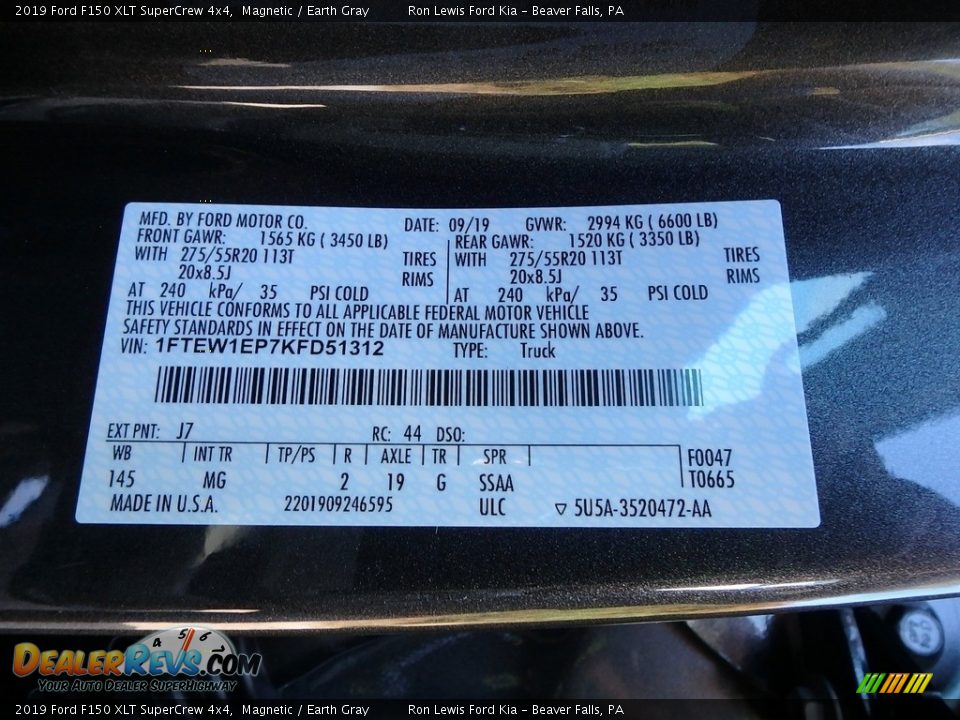 2019 Ford F150 XLT SuperCrew 4x4 Magnetic / Earth Gray Photo #12