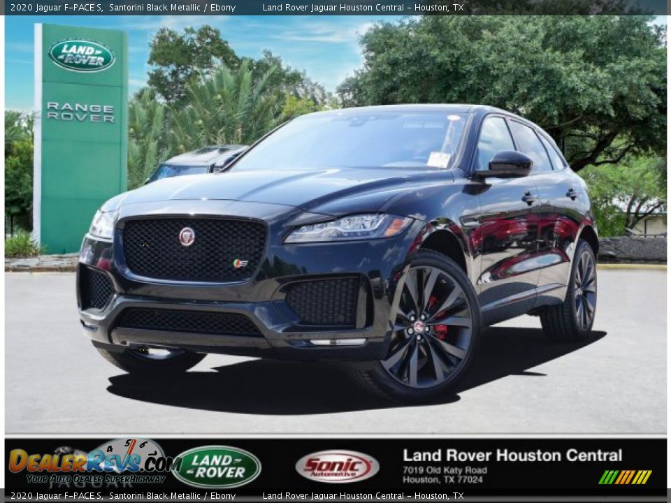 2020 Jaguar F-PACE S Santorini Black Metallic / Ebony Photo #1