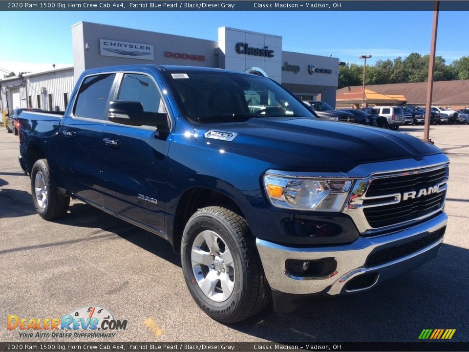 2020 Ram 1500 Big Horn Crew Cab 4x4 Patriot Blue Pearl / Black/Diesel Gray Photo #1