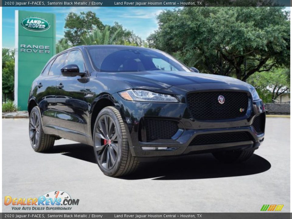 2020 Jaguar F-PACE S Santorini Black Metallic / Ebony Photo #2