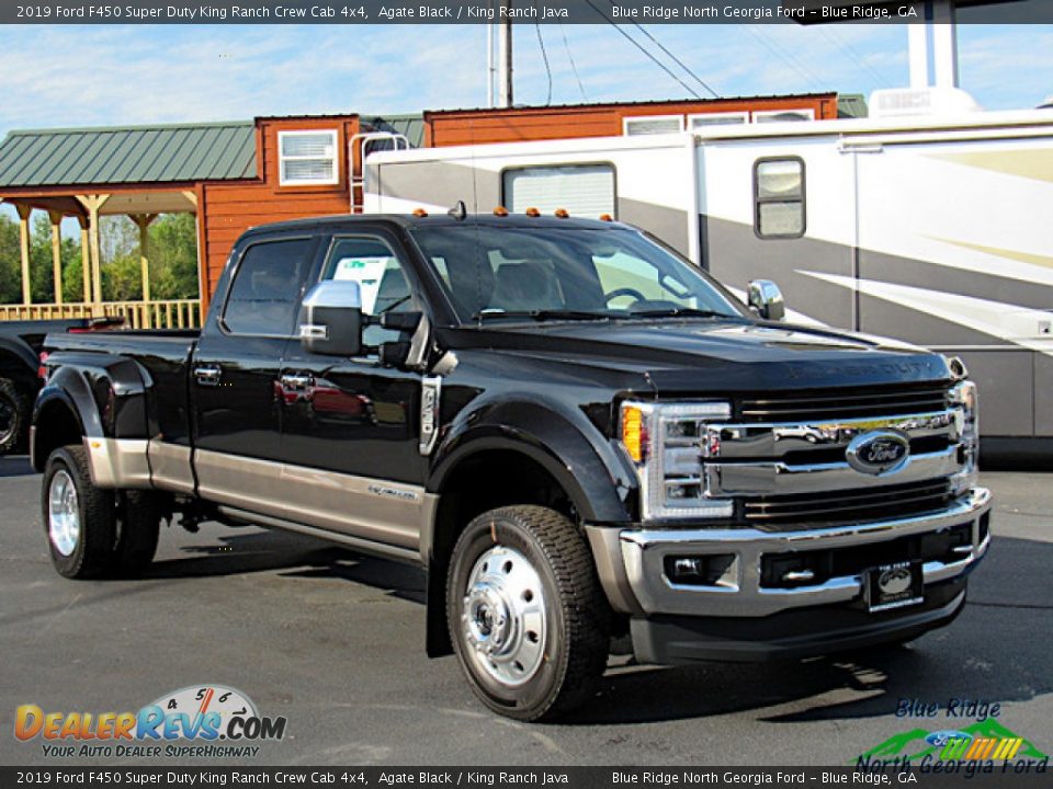 2019 Ford F450 Super Duty King Ranch Crew Cab 4x4 Agate Black / King Ranch Java Photo #7