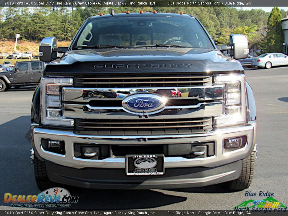 2019 Ford F450 Super Duty King Ranch Crew Cab 4x4 Agate Black / King Ranch Java Photo #8