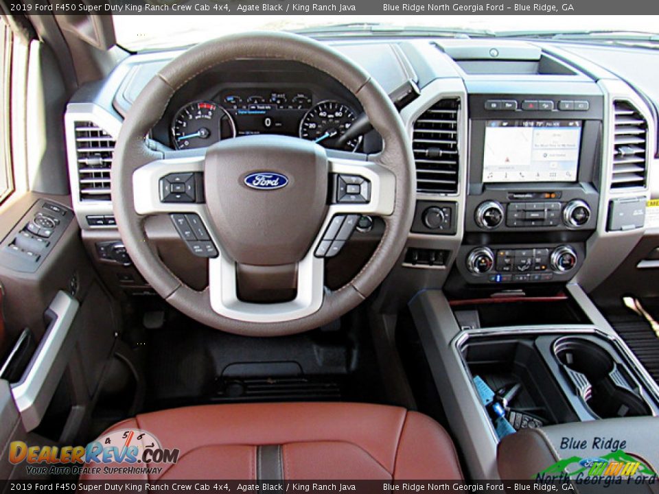 2019 Ford F450 Super Duty King Ranch Crew Cab 4x4 Agate Black / King Ranch Java Photo #14