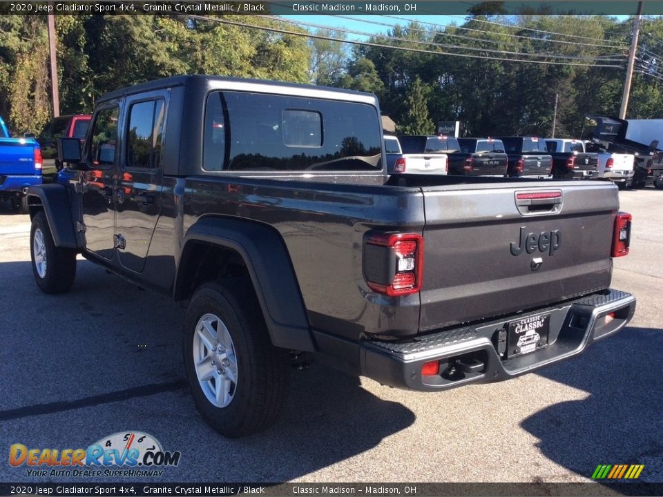 2020 Jeep Gladiator Sport 4x4 Granite Crystal Metallic / Black Photo #7