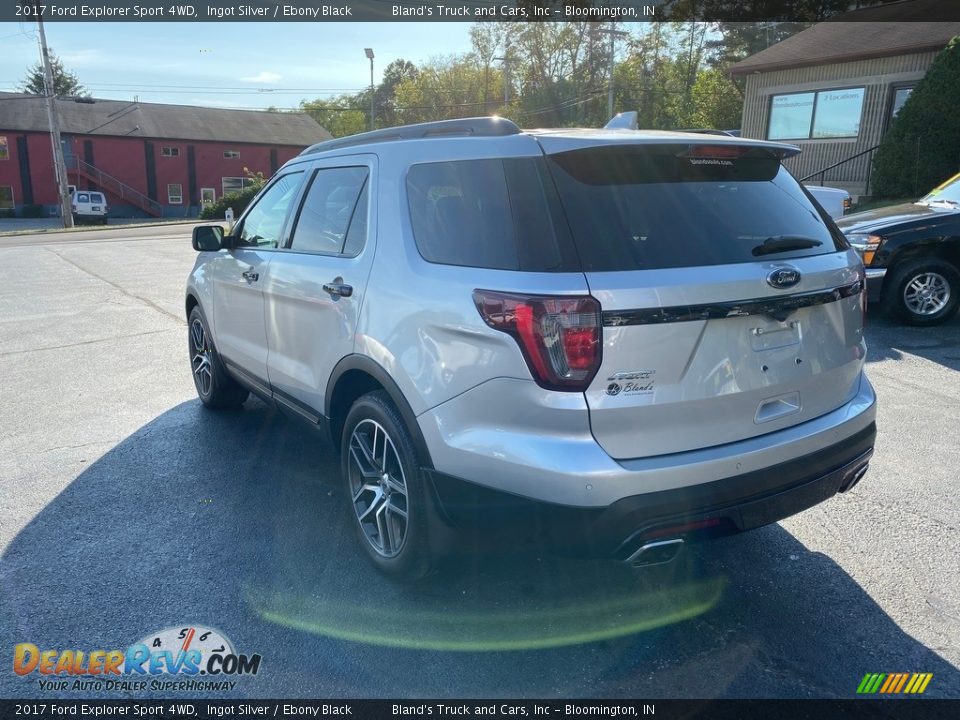 2017 Ford Explorer Sport 4WD Ingot Silver / Ebony Black Photo #8