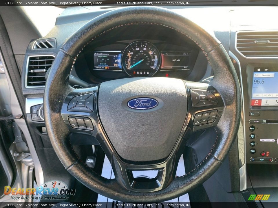 2017 Ford Explorer Sport 4WD Ingot Silver / Ebony Black Photo #17
