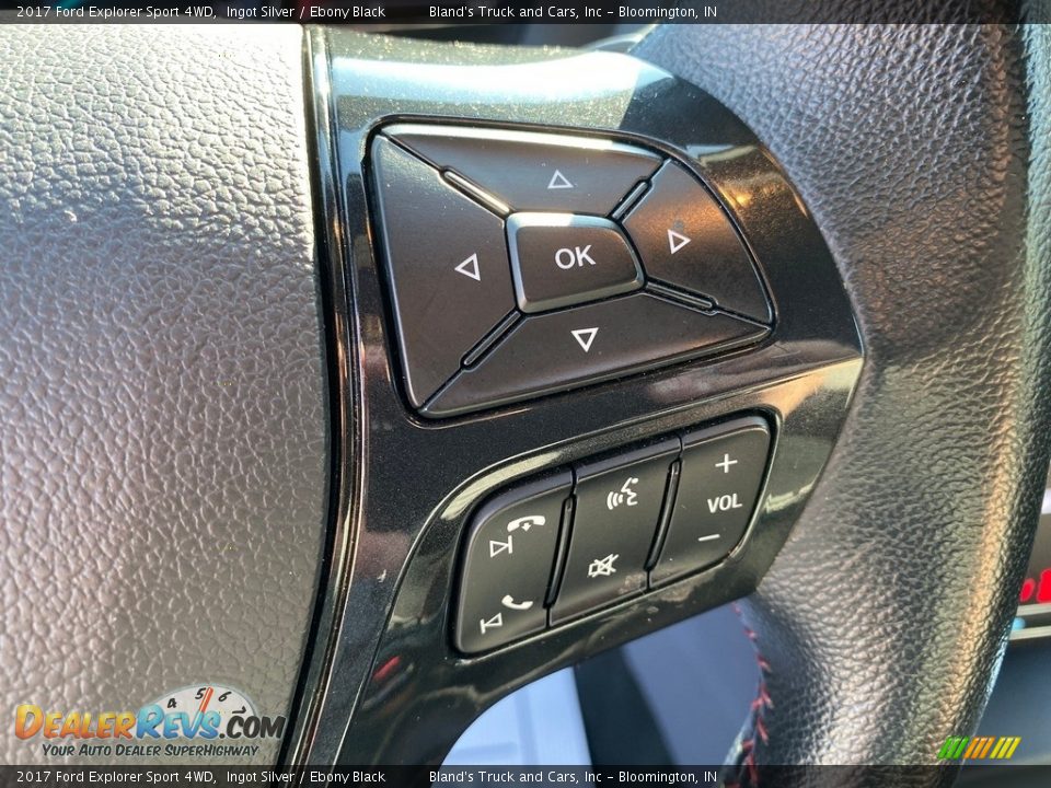 2017 Ford Explorer Sport 4WD Ingot Silver / Ebony Black Photo #20