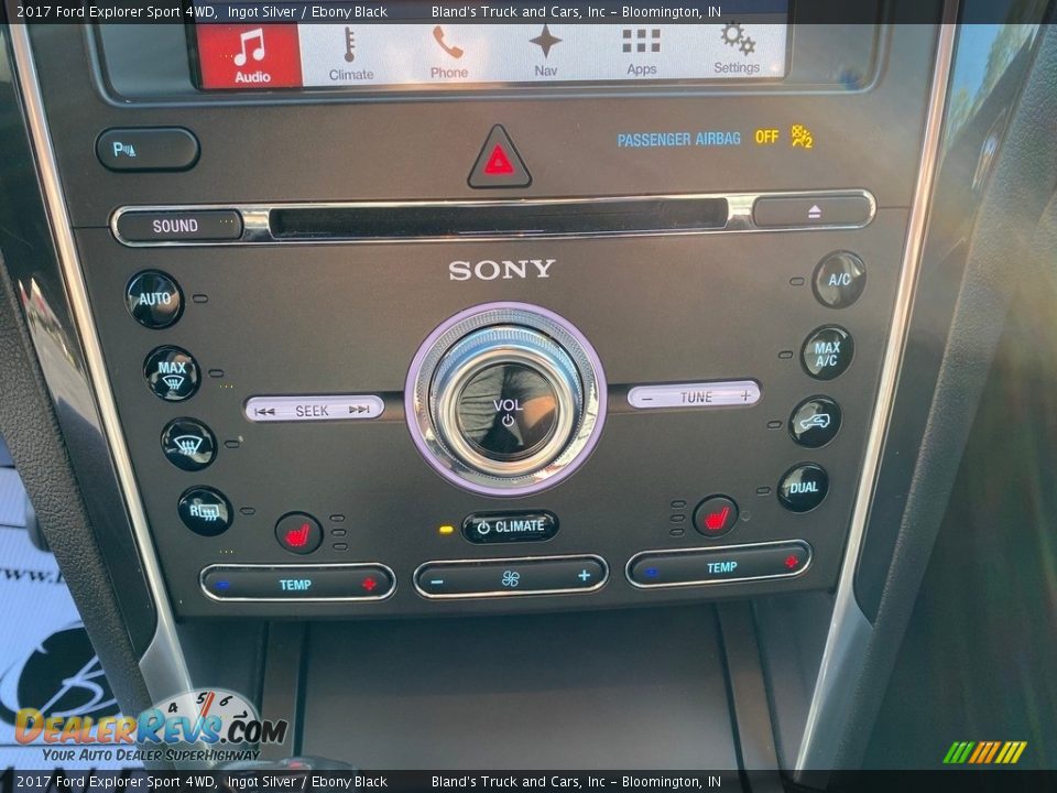 2017 Ford Explorer Sport 4WD Ingot Silver / Ebony Black Photo #25