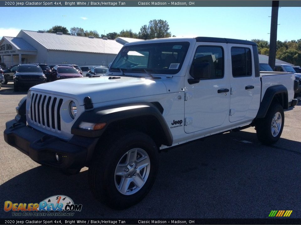 2020 Jeep Gladiator Sport 4x4 Bright White / Black/Heritage Tan Photo #5