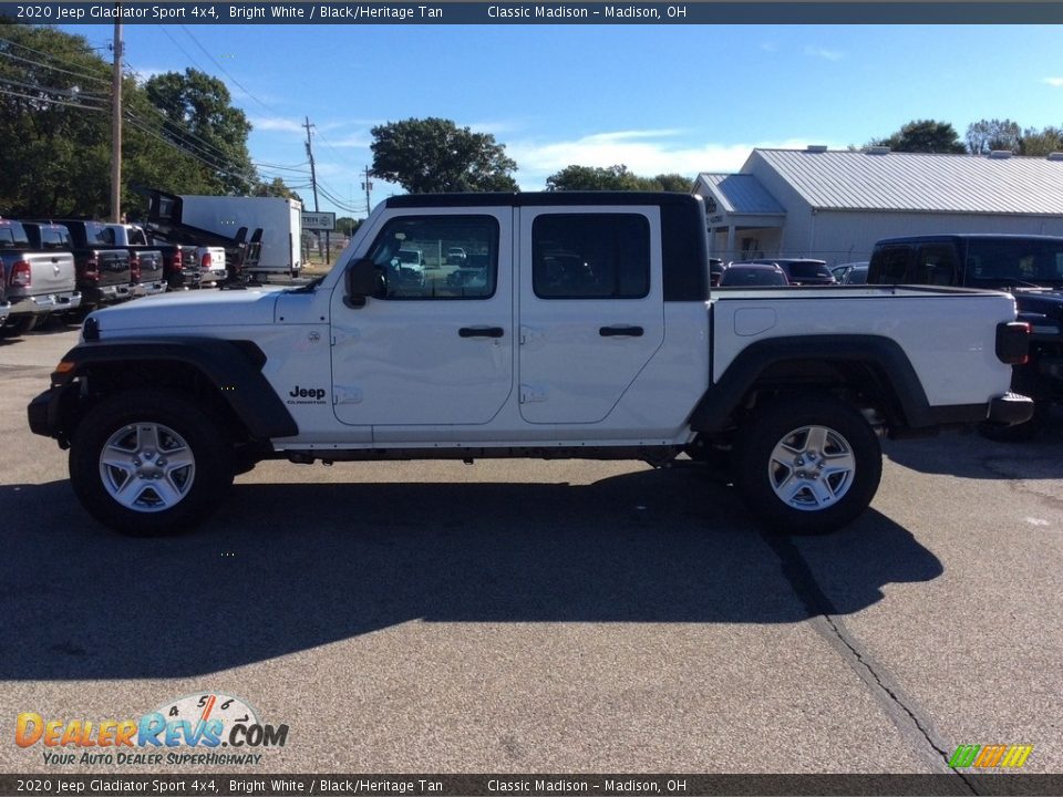 2020 Jeep Gladiator Sport 4x4 Bright White / Black/Heritage Tan Photo #6