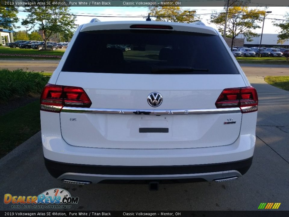 2019 Volkswagen Atlas SE 4Motion Pure White / Titan Black Photo #3