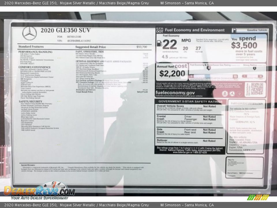 2020 Mercedes-Benz GLE 350 Mojave Silver Metallic / Macchiato Beige/Magma Grey Photo #10