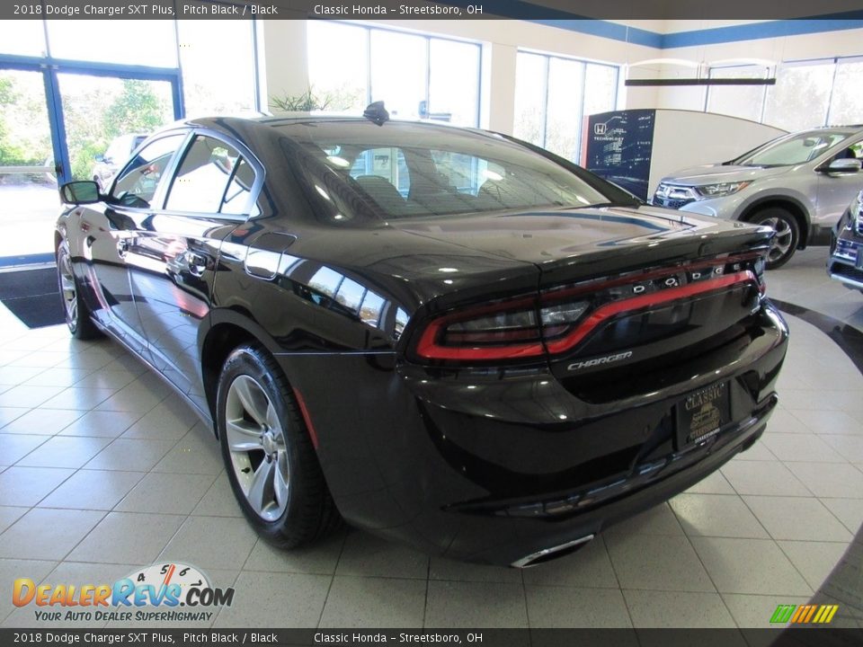 2018 Dodge Charger SXT Plus Pitch Black / Black Photo #3