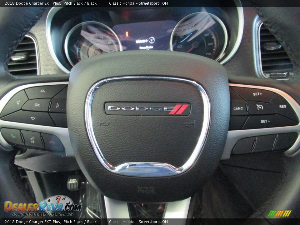 2018 Dodge Charger SXT Plus Pitch Black / Black Photo #22