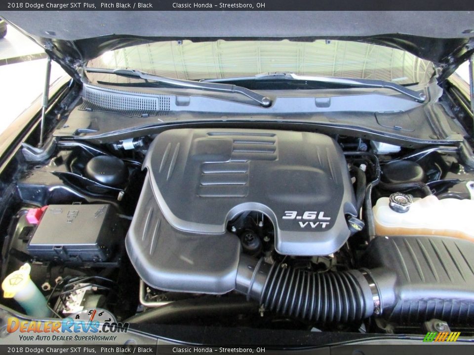 2018 Dodge Charger SXT Plus Pitch Black / Black Photo #35