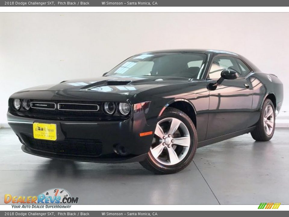 2018 Dodge Challenger SXT Pitch Black / Black Photo #12