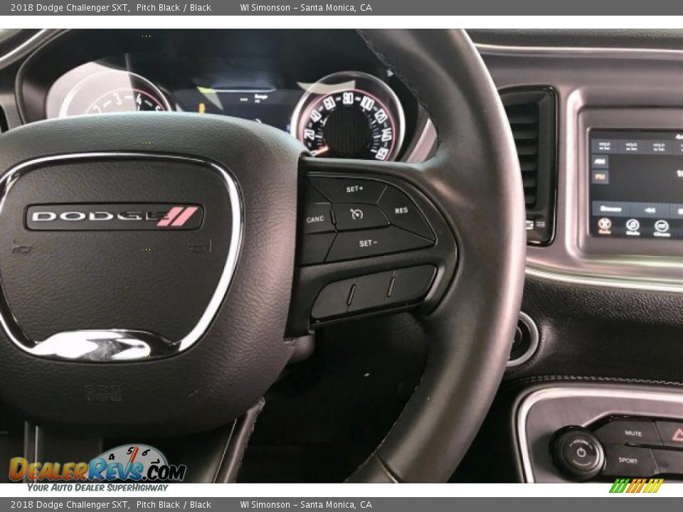 2018 Dodge Challenger SXT Pitch Black / Black Photo #19