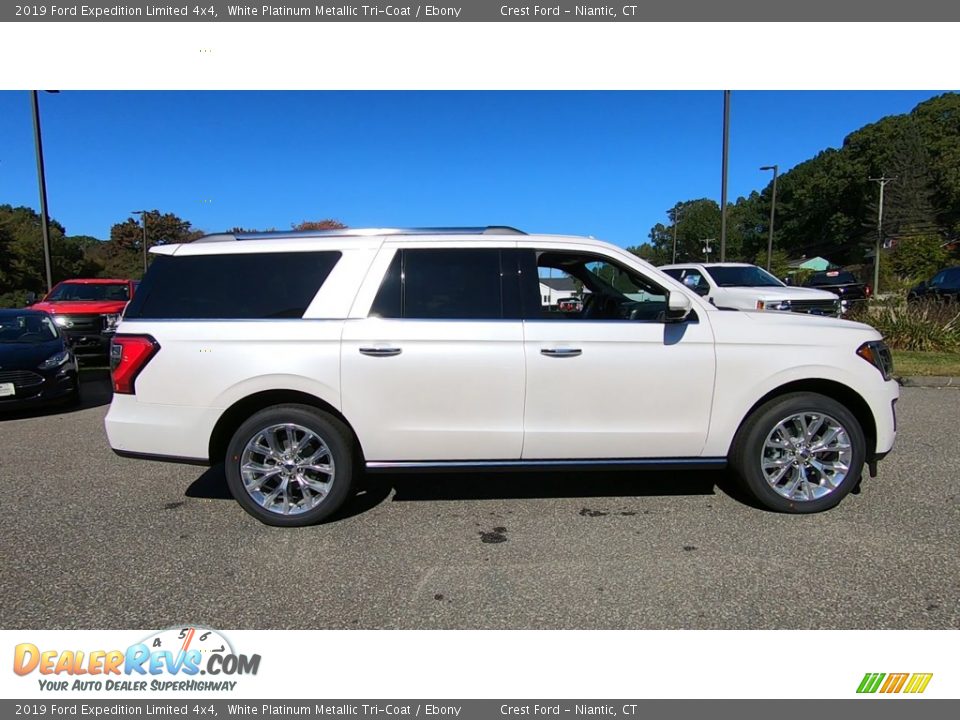 2019 Ford Expedition Limited 4x4 White Platinum Metallic Tri-Coat / Ebony Photo #8