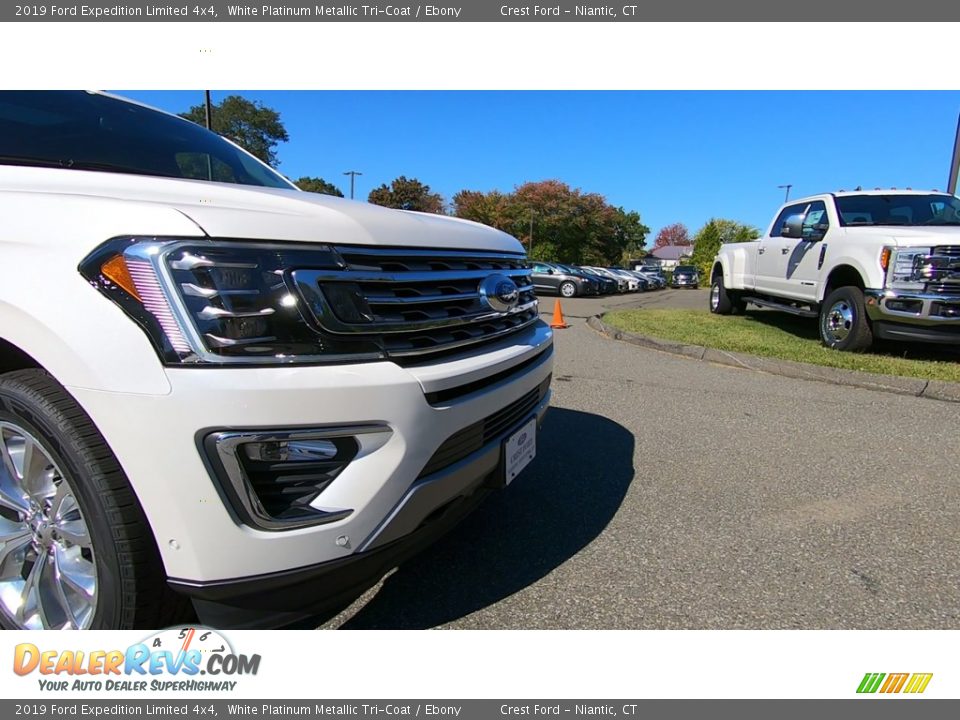 2019 Ford Expedition Limited 4x4 White Platinum Metallic Tri-Coat / Ebony Photo #28