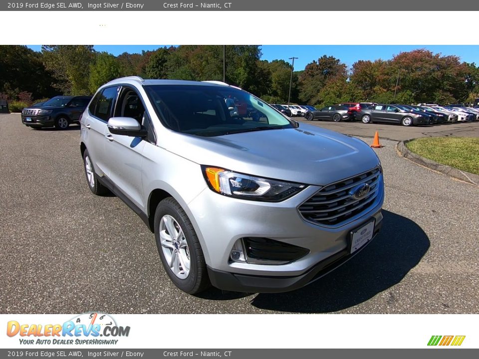 2019 Ford Edge SEL AWD Ingot Silver / Ebony Photo #1