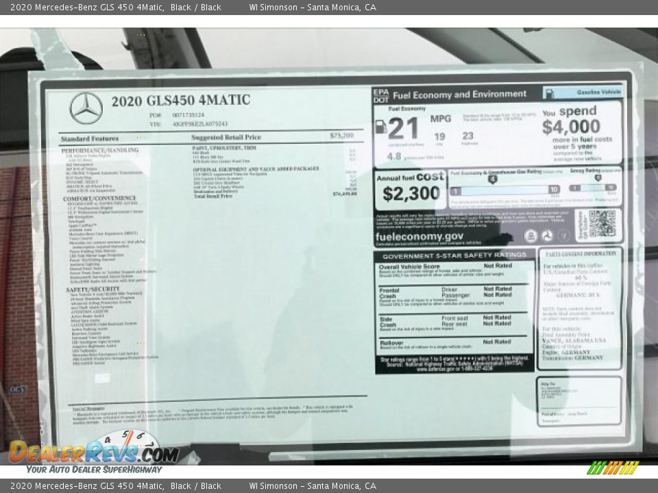 2020 Mercedes-Benz GLS 450 4Matic Black / Black Photo #10