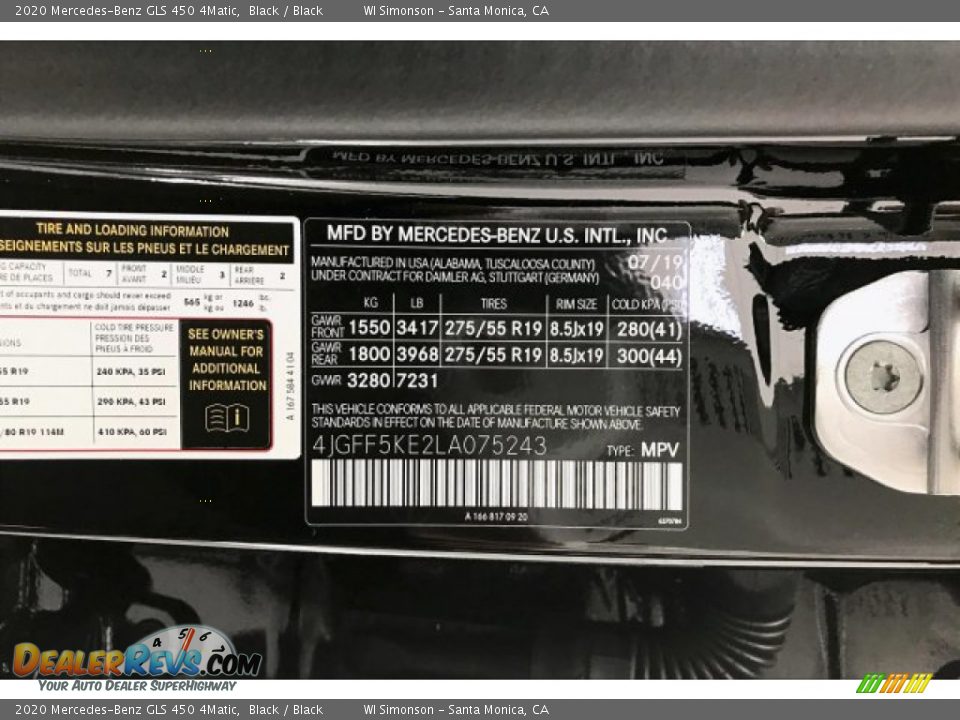 2020 Mercedes-Benz GLS 450 4Matic Black / Black Photo #11