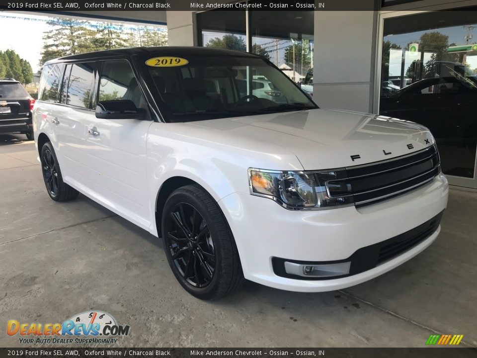 2019 Ford Flex SEL AWD Oxford White / Charcoal Black Photo #1