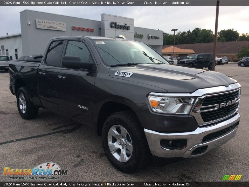 2020 Ram 1500 Big Horn Quad Cab 4x4 Granite Crystal Metallic / Black/Diesel Gray Photo #1