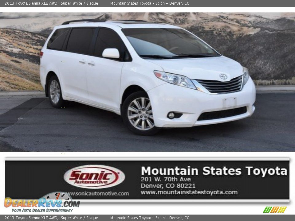 2013 Toyota Sienna XLE AWD Super White / Bisque Photo #1