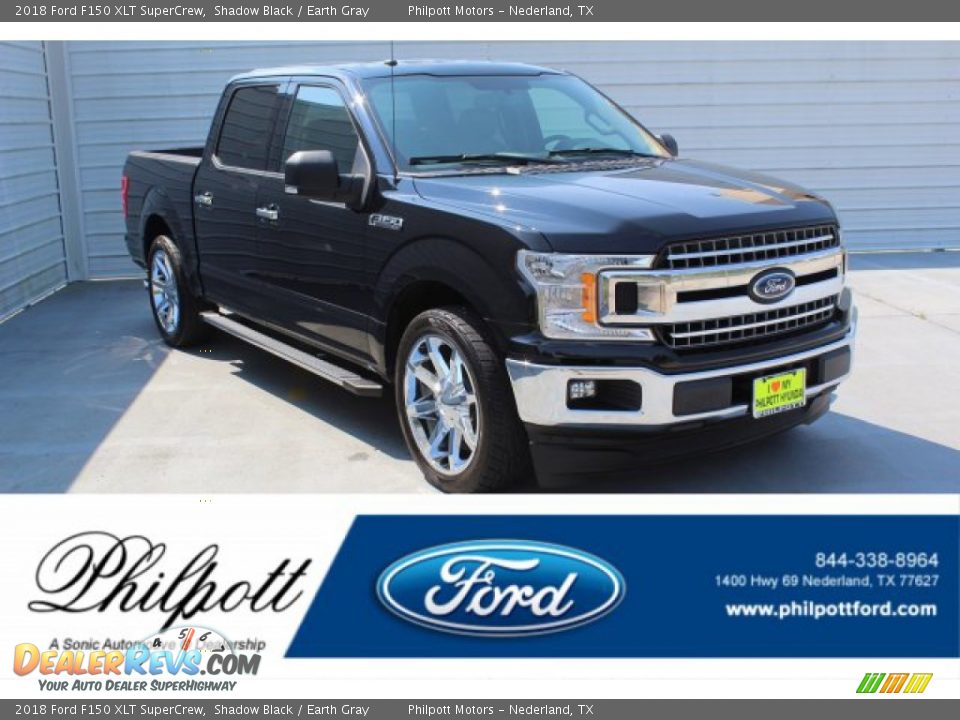2018 Ford F150 XLT SuperCrew Shadow Black / Earth Gray Photo #1