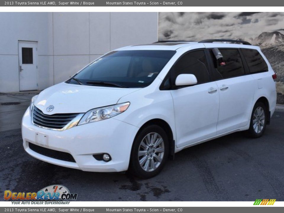 2013 Toyota Sienna XLE AWD Super White / Bisque Photo #2