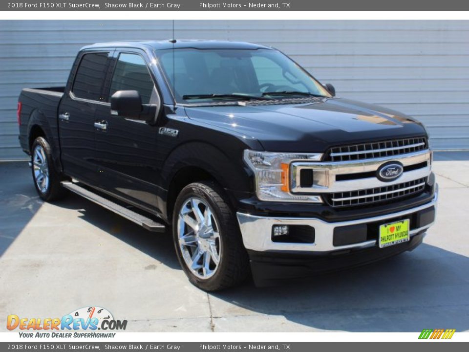 2018 Ford F150 XLT SuperCrew Shadow Black / Earth Gray Photo #2