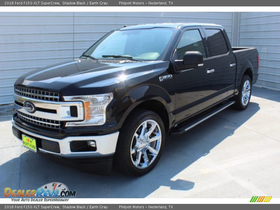 2018 Ford F150 XLT SuperCrew Shadow Black / Earth Gray Photo #4