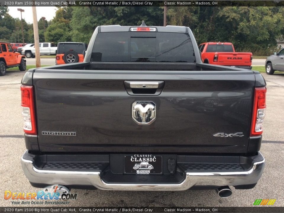 2020 Ram 1500 Big Horn Quad Cab 4x4 Granite Crystal Metallic / Black/Diesel Gray Photo #8