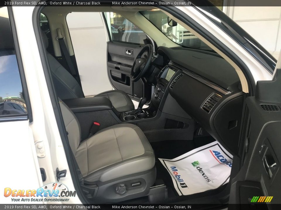 2019 Ford Flex SEL AWD Oxford White / Charcoal Black Photo #13