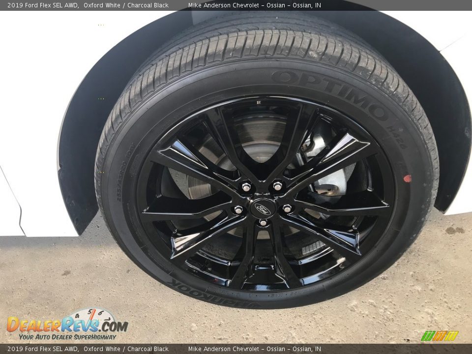 2019 Ford Flex SEL AWD Oxford White / Charcoal Black Photo #14