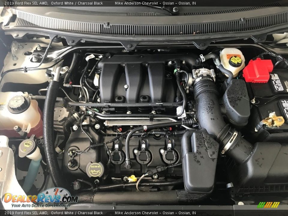 2019 Ford Flex SEL AWD Oxford White / Charcoal Black Photo #15
