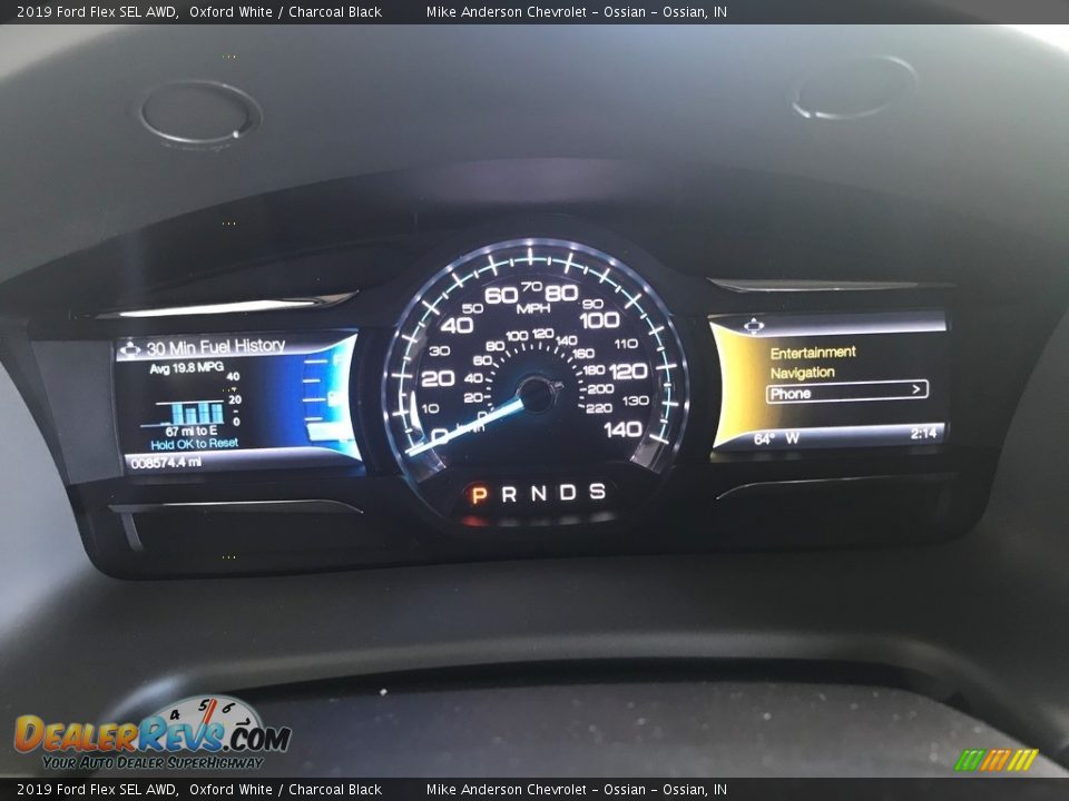 2019 Ford Flex SEL AWD Oxford White / Charcoal Black Photo #17