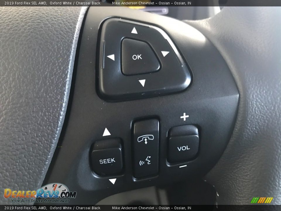 2019 Ford Flex SEL AWD Oxford White / Charcoal Black Photo #19