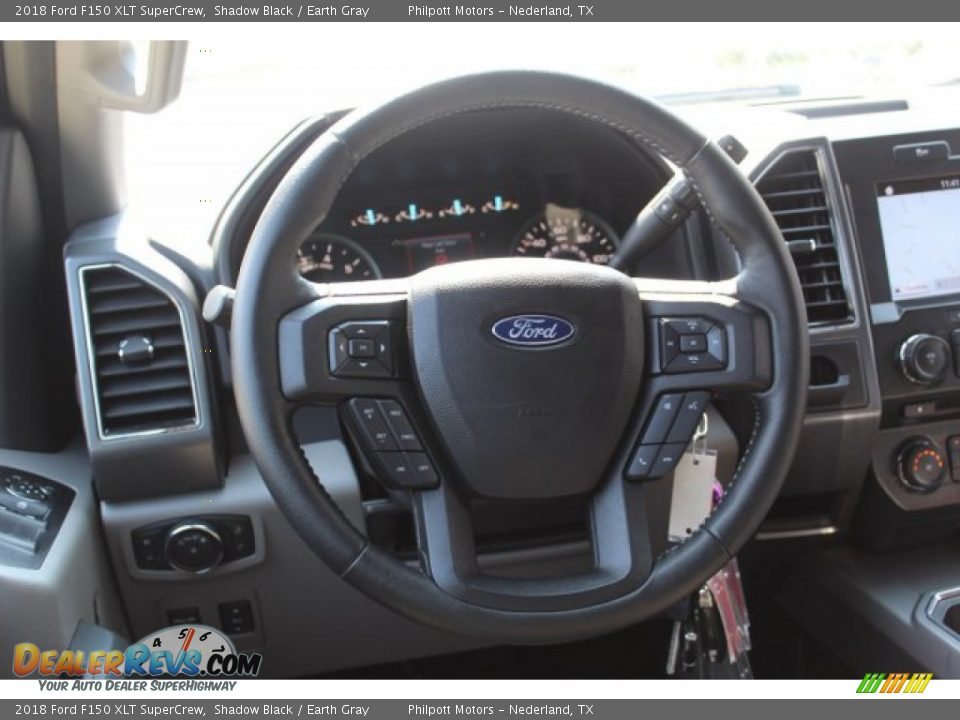2018 Ford F150 XLT SuperCrew Shadow Black / Earth Gray Photo #24