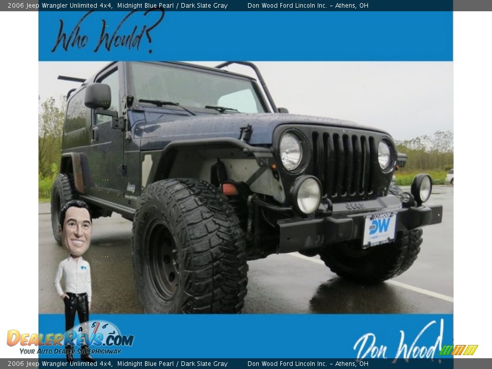 2006 Jeep Wrangler Unlimited 4x4 Midnight Blue Pearl / Dark Slate Gray Photo #1